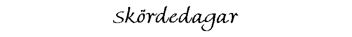 Skrdedagar