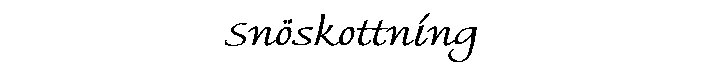Snskottning